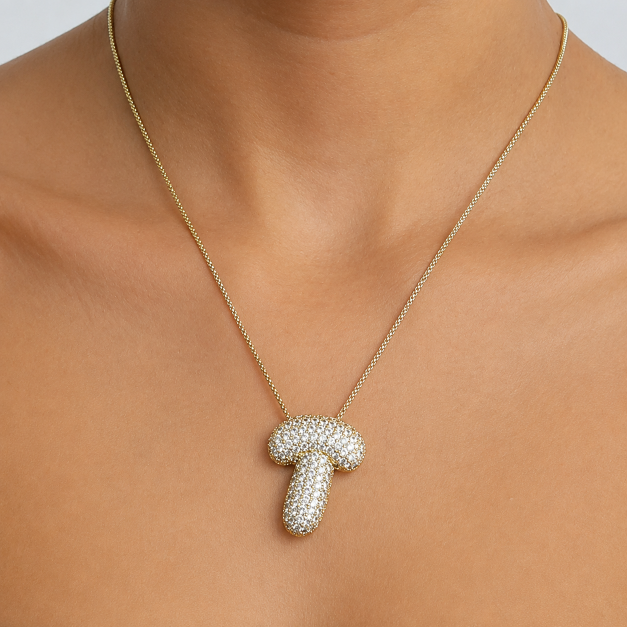 Bubble Initial Necklace