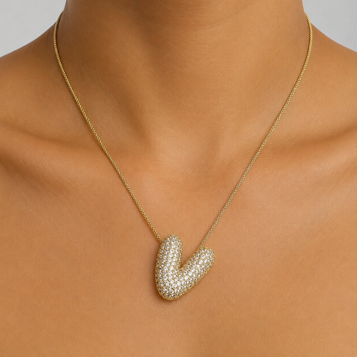 Bubble Initial Necklace