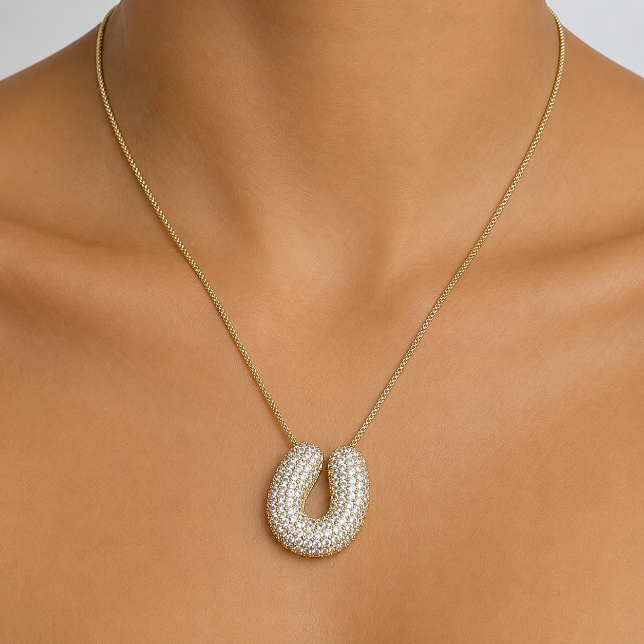 Bubble Initial Necklace