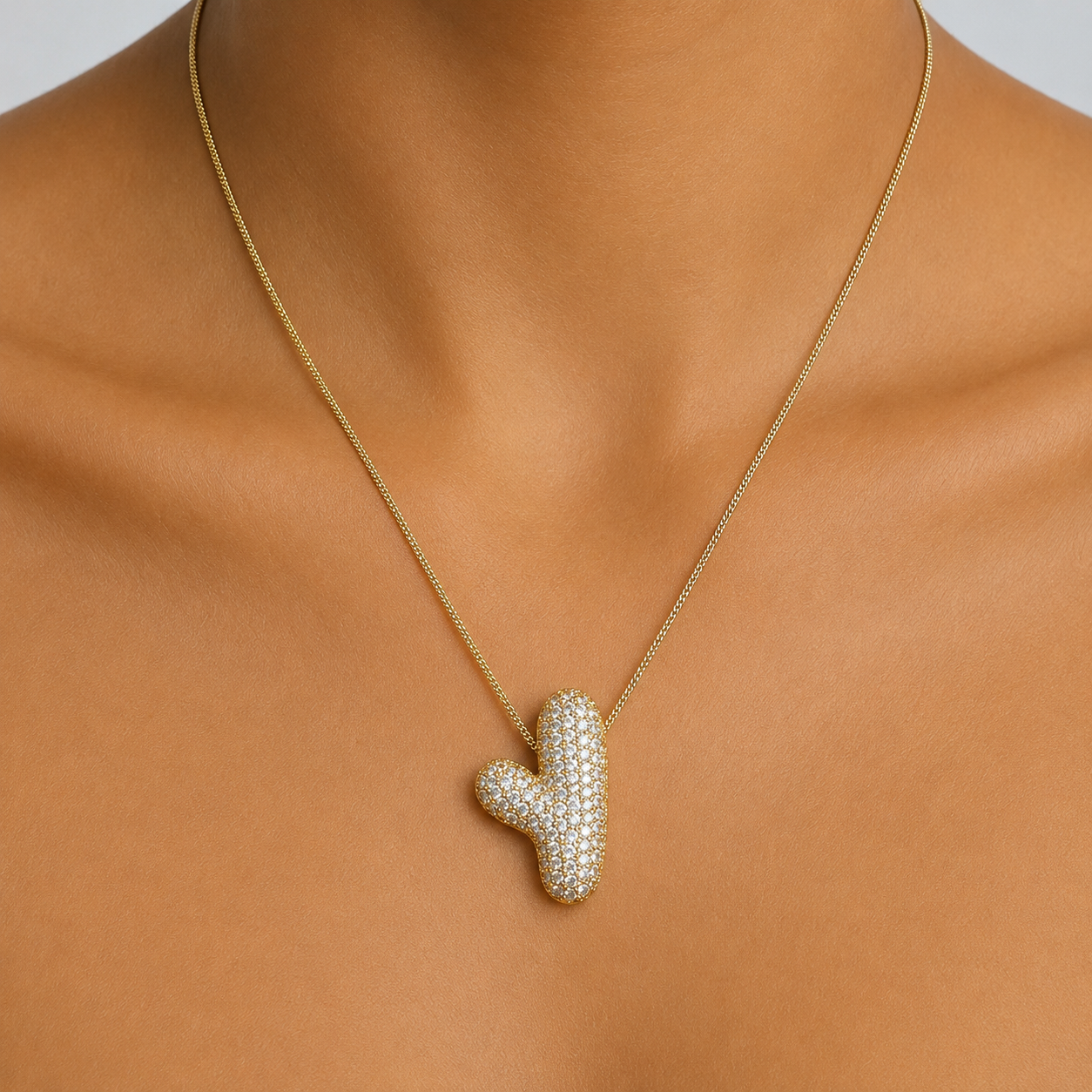 Bubble Initial Necklace