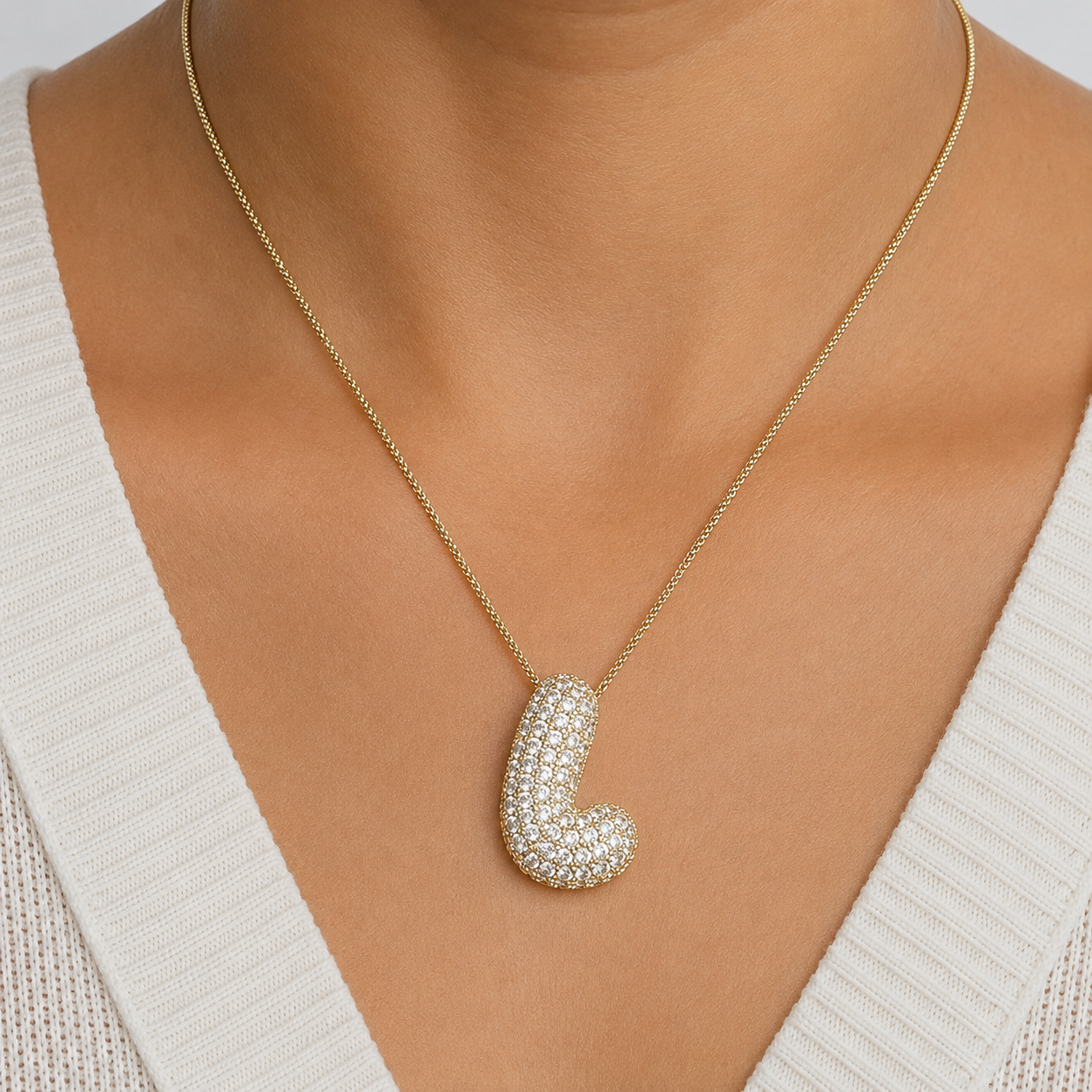 Bubble Initial Necklace